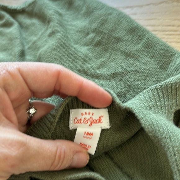 Cat & Jack knit bubble Romper Baby 18m green - Picture 4 of 4